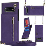 New Crossbody Zipper Wallet Phone Case For Samsung S10