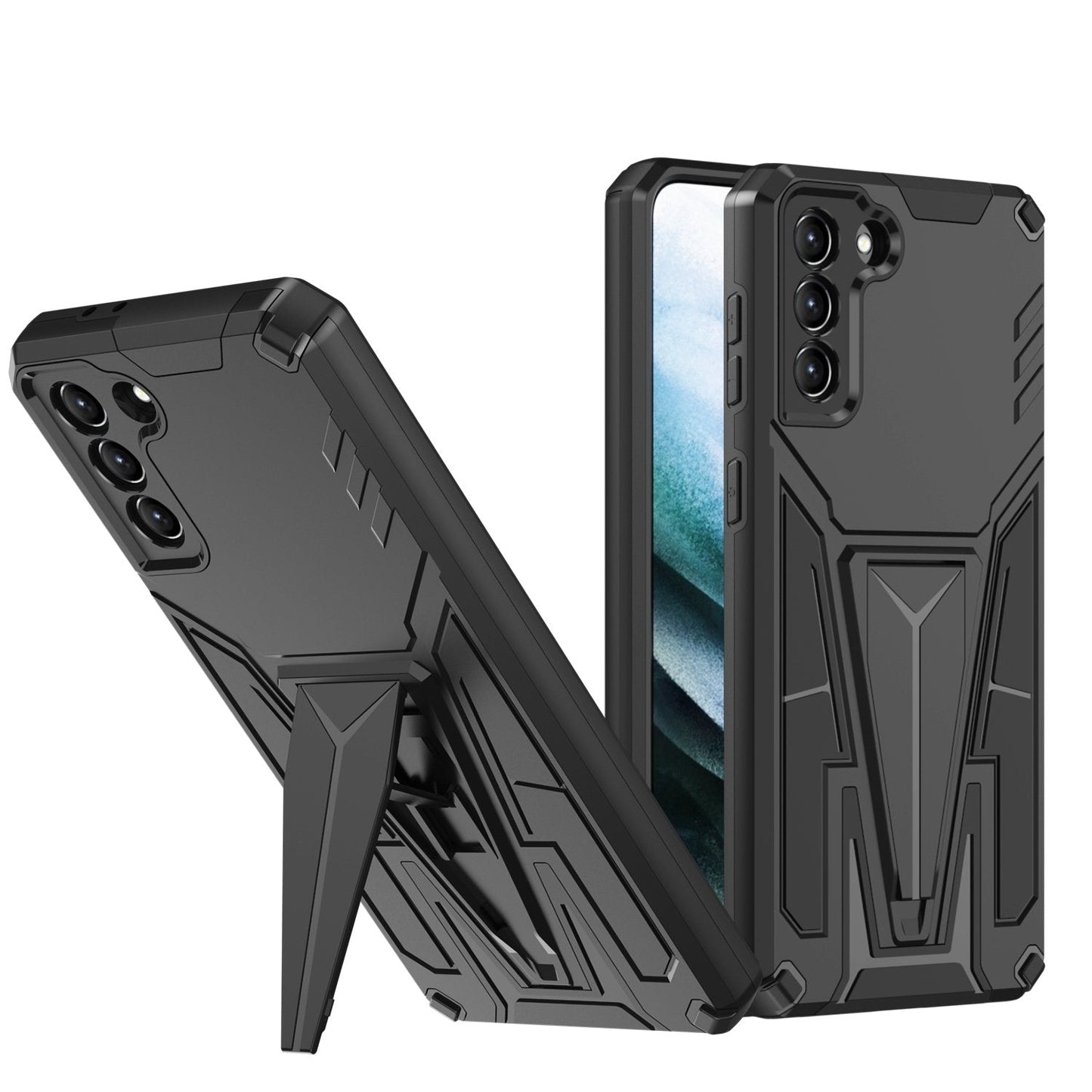 Neue Außergewöhnliche Armor Bracket Magnetische Handyhülle für Samsung S21 Plus 5G