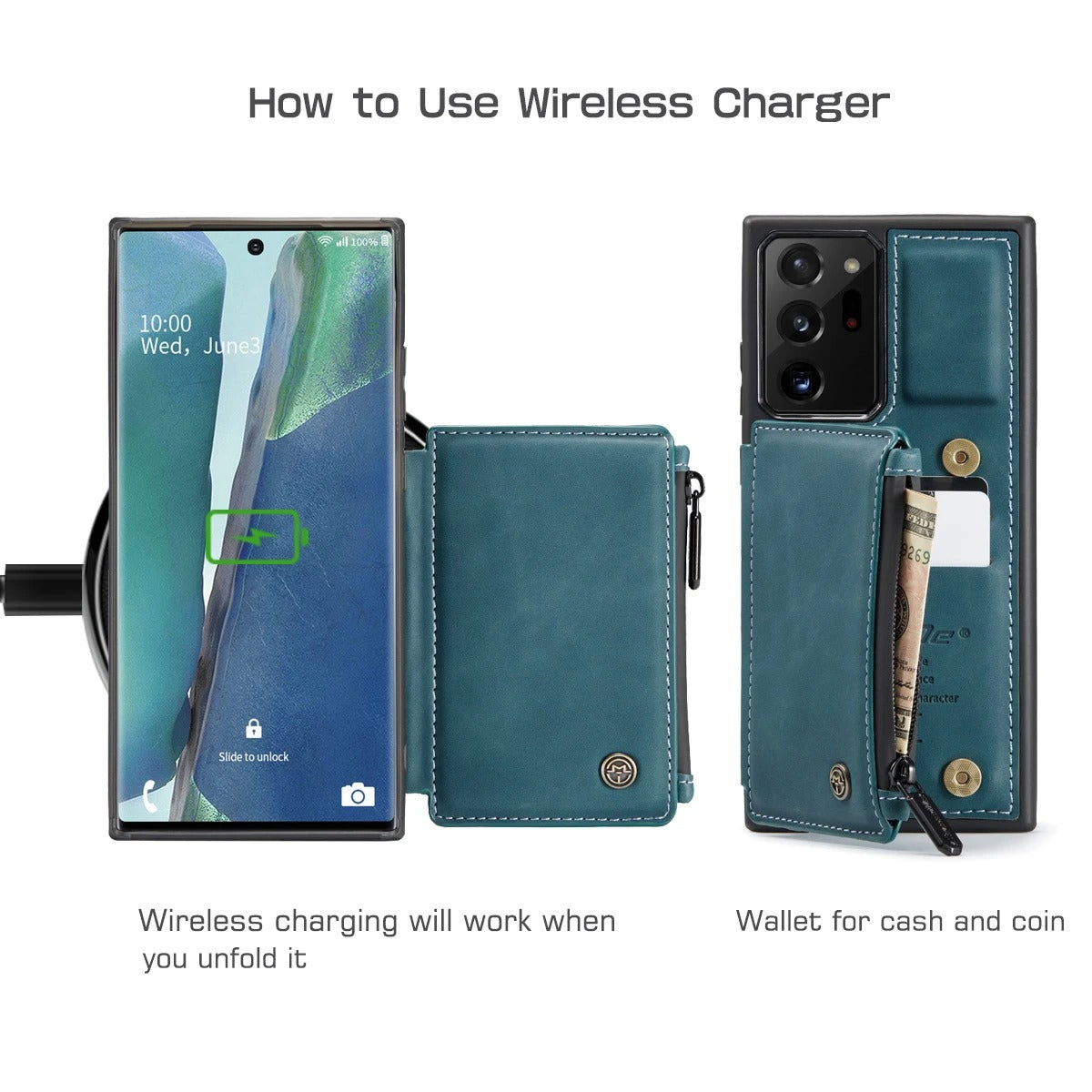 Neue multifunktionale Luxus-Handyhülle mit Brieftasche für Samsung Note20 Ultra