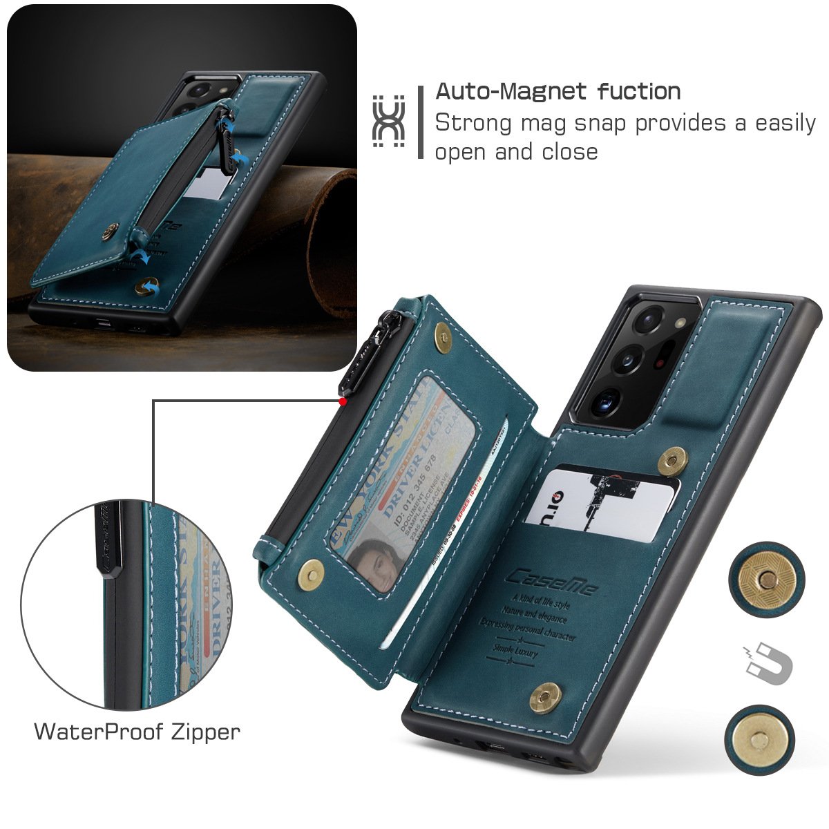 Neue luxuriöse multifunktionale Brieftaschen-Handyhülle für Samsung