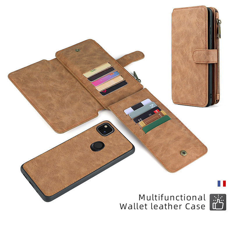 Multifunktionale magnetische Karten-Brieftaschen-Handyhülle für Google Pixel