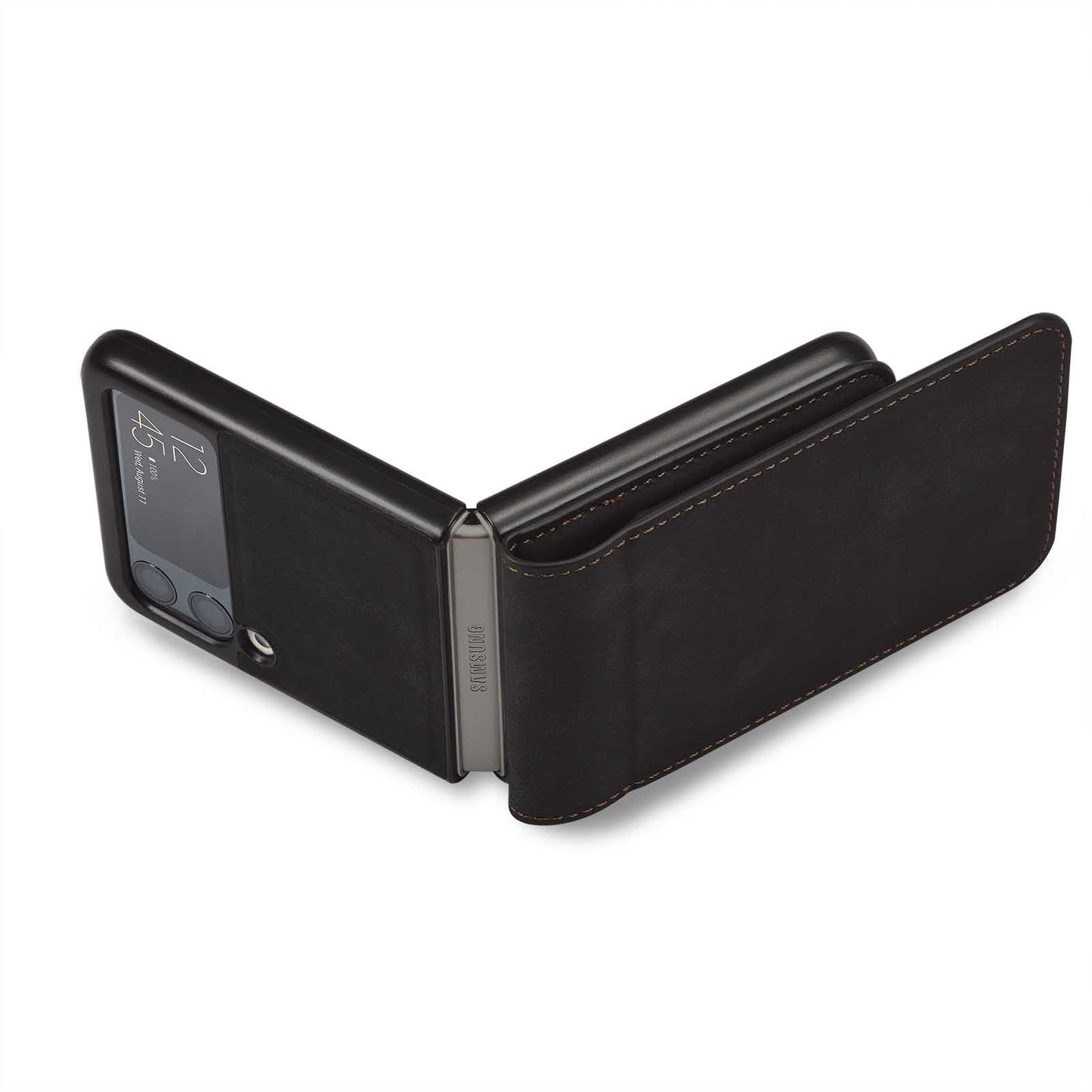 Luxuriöse Leder-Flip-Brieftaschen-Schutzhülle für Samsung Galaxy Z Flip3 5G