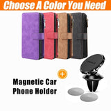 Multifunctional Magnetic Card Wallet Phone Case For Samsung A32 5G