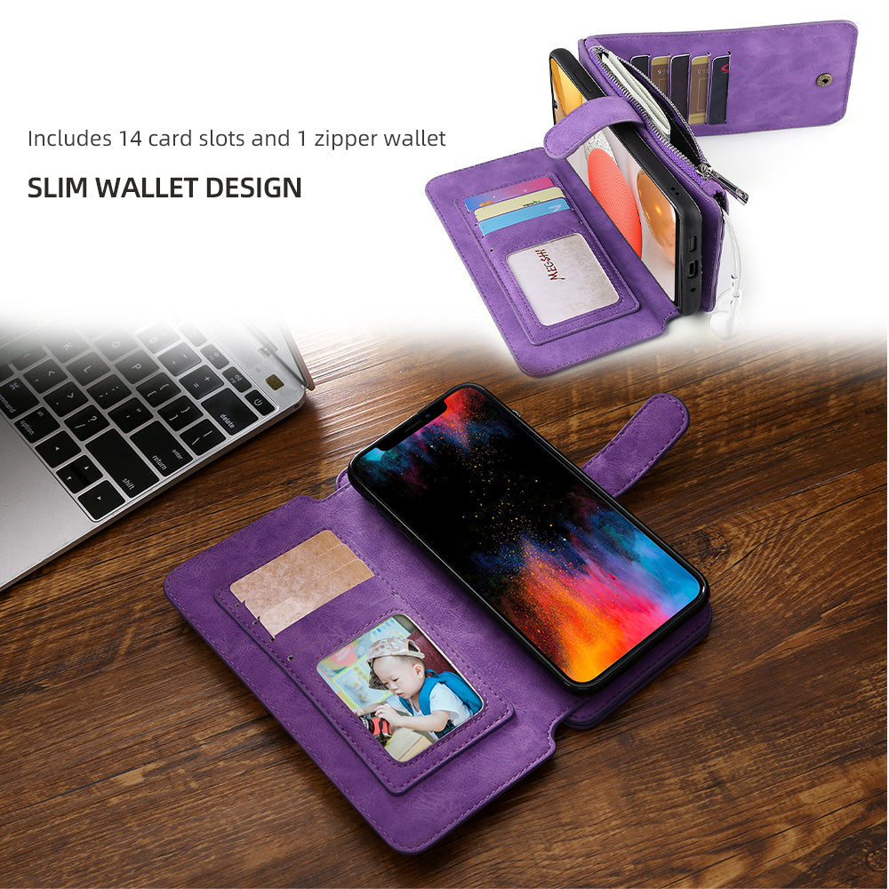 Étui portefeuille magnétique multifonction pour Samsung A42 5G