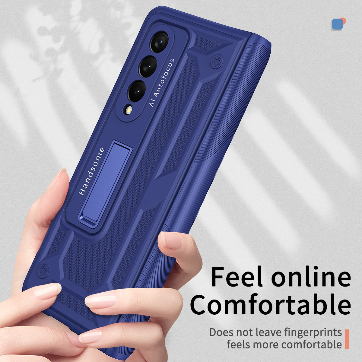 Luxuriöses Scharnier-Ständer Magnetisches Metallhalterung-Case für Samsung Galaxy Z Fold3 5G