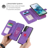 Multifunctional Magnetic Card Wallet Phone Case For Samsung S22 Series