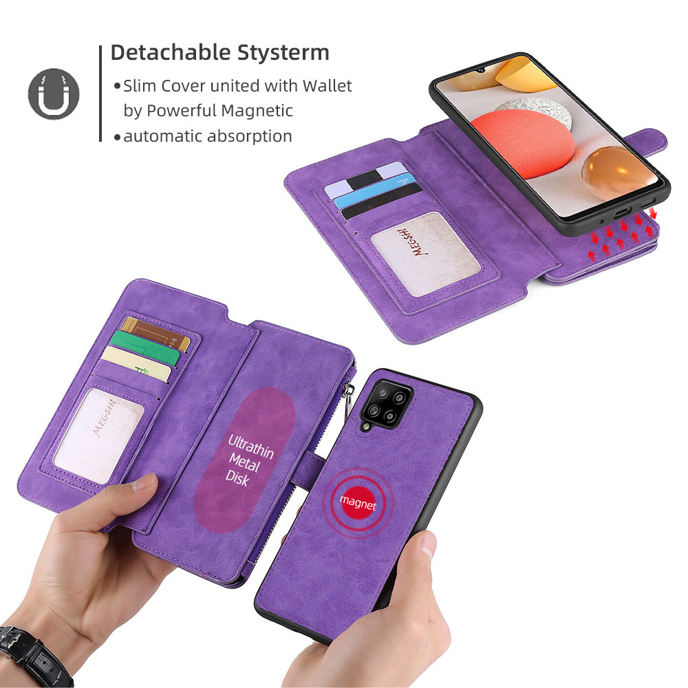 Étui portefeuille magnétique multifonction pour Samsung A42 5G