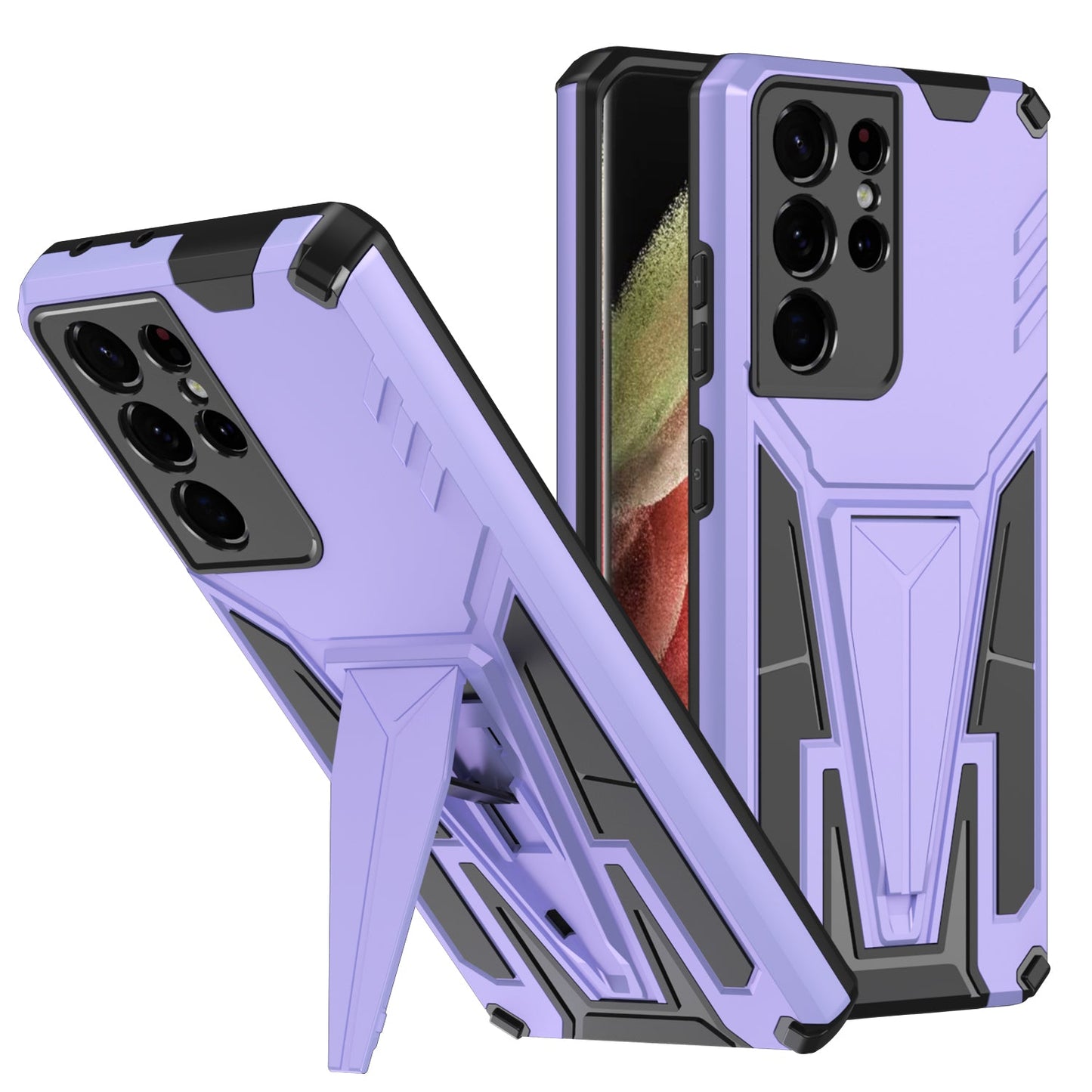 Neue Außergewöhnliche Armor Bracket Magnetische Handyhülle für Samsung S21 Ultra 5G