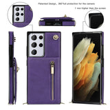 New Crossbody Zipper Wallet Phone Case For Samsung S21 Series