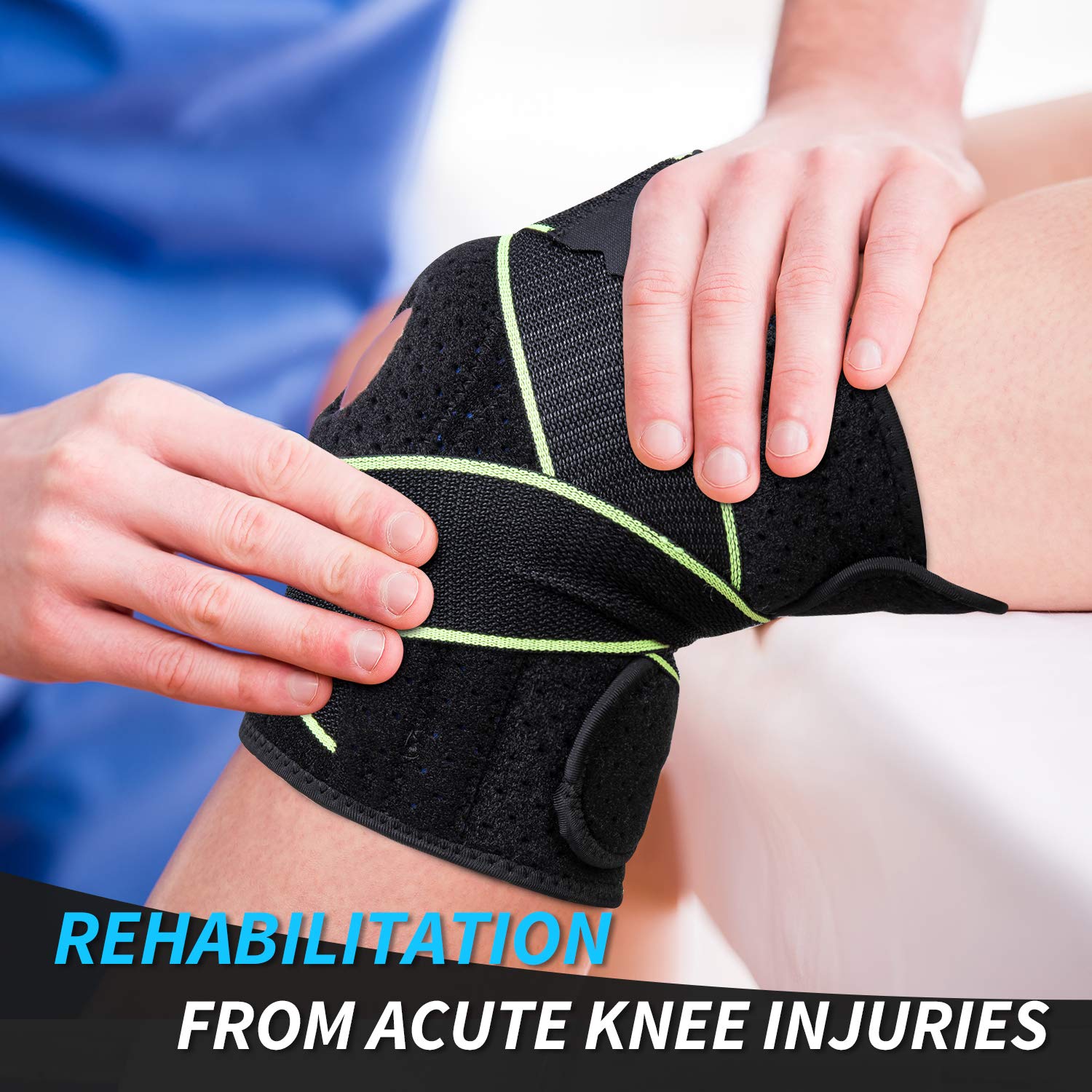 Knee Brace with Side Stabilizers & Patella Gel Pads For Men & Women