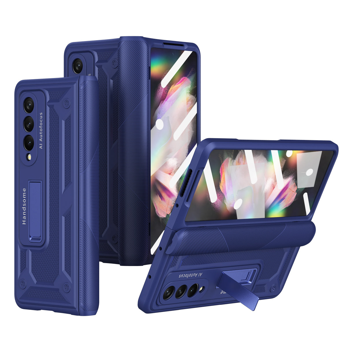Luxuriöses Scharnier-Ständer Magnetisches Metallhalterung-Case für Samsung Galaxy Z Fold3 5G