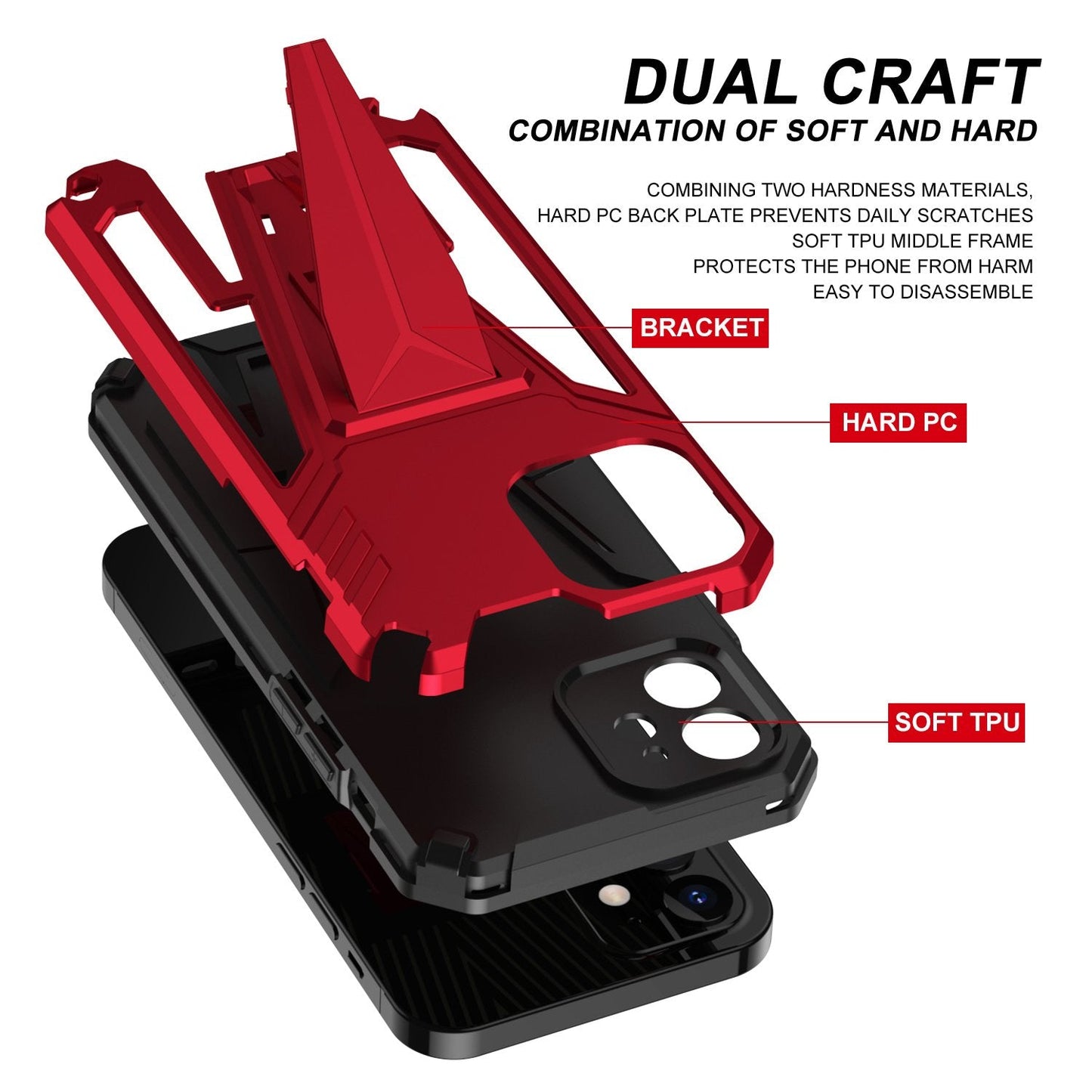 Nouvelle coque de téléphone magnétique avec support en armure extraordinaire pour iPhone