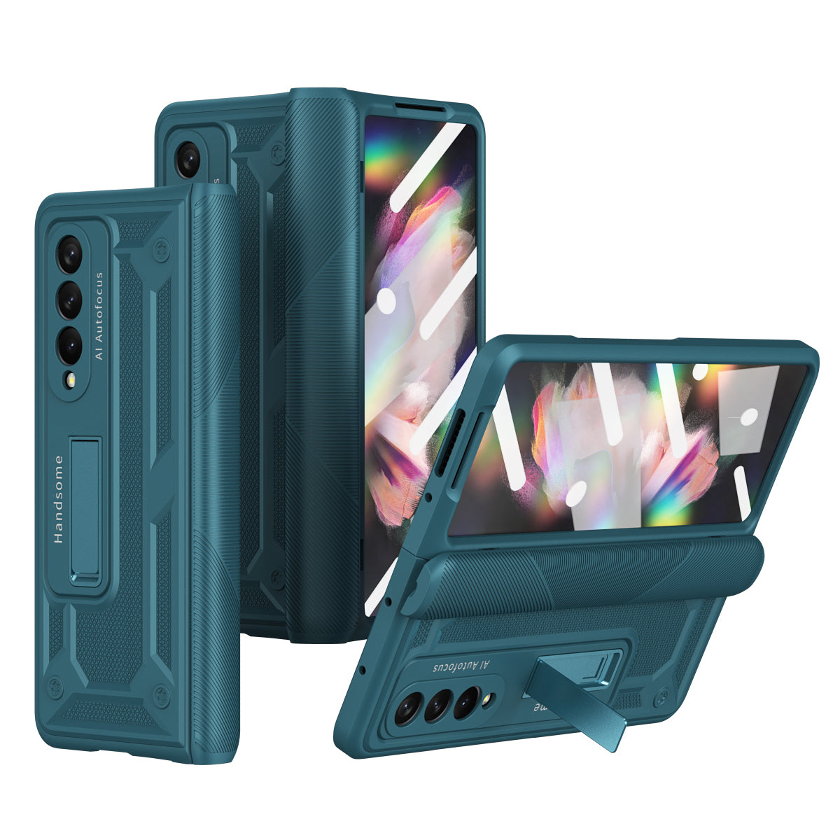 Luxuriöses Scharnier-Ständer Magnetisches Metallhalterung-Case für Samsung Galaxy Z Fold3 5G