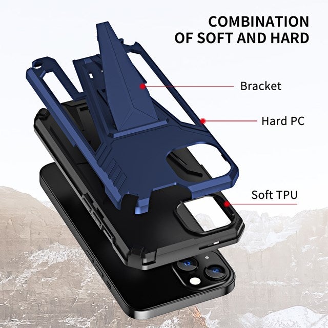 Neue Außergewöhnliche Armor Bracket Magnetische Handyhülle für iPhone 13