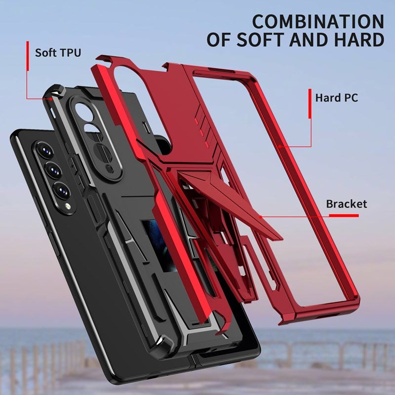 Neue außergewöhnliche magnetische Handyhülle mit Ständer für Samsung Galaxy Z Fold3 5G