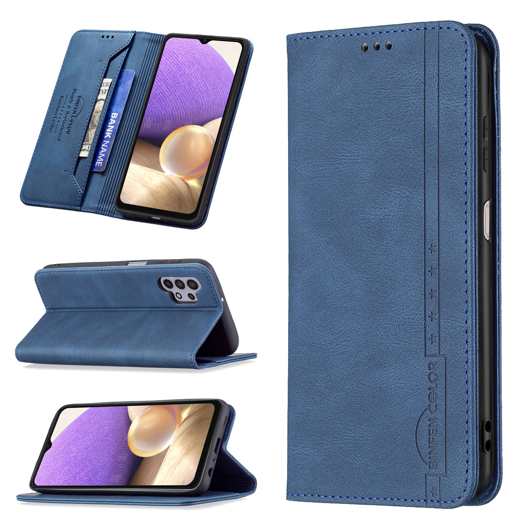 Neue RFID Magnet Leder Brieftasche Flip Hülle Für Samsung