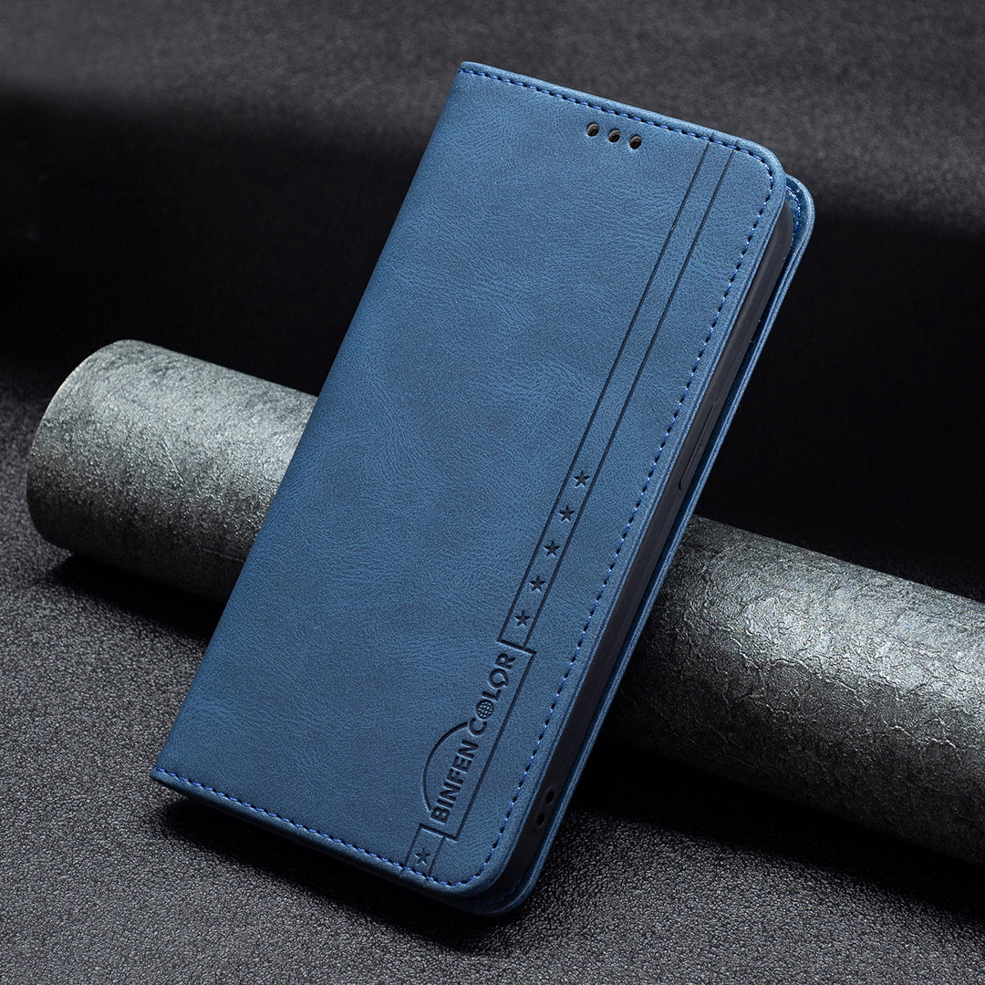 Neue RFID Magnet Leder Brieftasche Flip Hülle Für Samsung