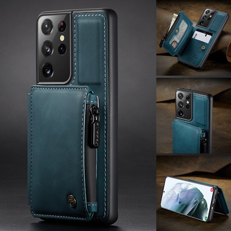 Neue luxuriöse Multifunktions-Brieftaschen-Handyhülle für Samsung S21 Ultra