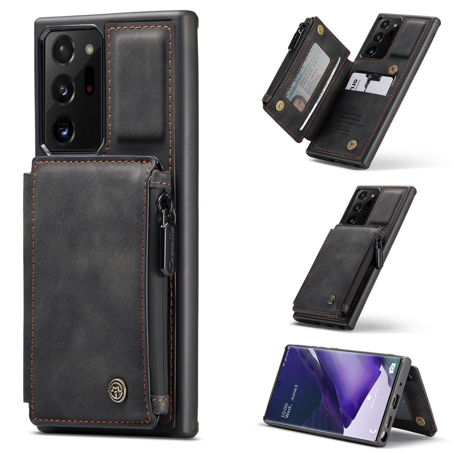Neue multifunktionale Luxus-Handyhülle mit Brieftasche für Samsung Note20 Ultra
