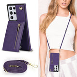 New Crossbody Zipper Wallet Phone Case For Samsung S21 Series