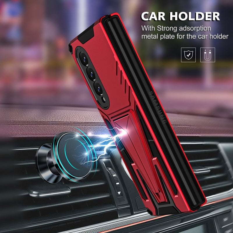 Neue außergewöhnliche magnetische Handyhülle mit Ständer für Samsung Galaxy Z Fold3 5G