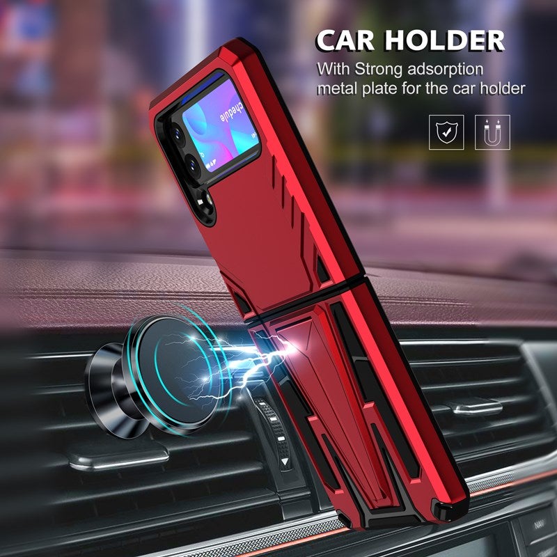 Neue Extraordinary Armor Bracket Magnetic Handyhülle für Samsung Galaxy Z Flip3 5G