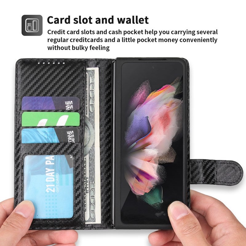Neue 2-in-1 Leder Geldbörse Stift Slot Handyhülle für Samsung Galaxy Z Fold3 5G