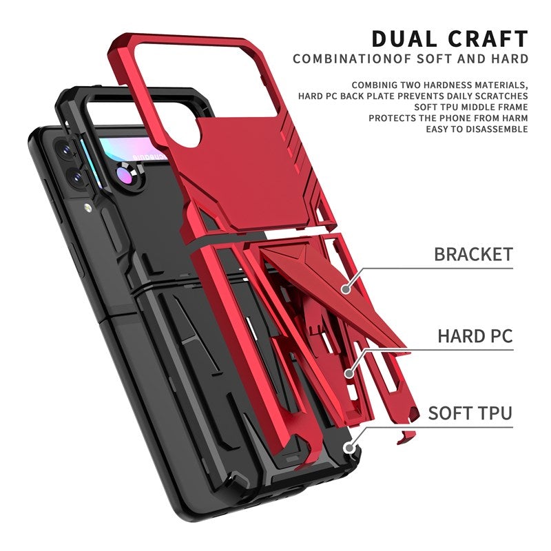 Neue Extraordinary Armor Bracket Magnetic Handyhülle für Samsung Galaxy Z Flip3 5G