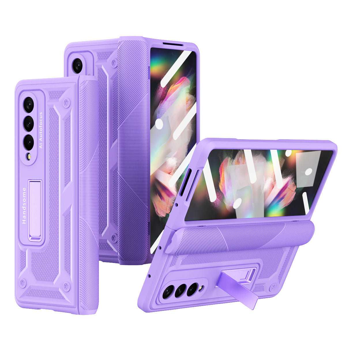 Luxuriöses Scharnier-Ständer Magnetisches Metallhalterung-Case für Samsung Galaxy Z Fold3 5G