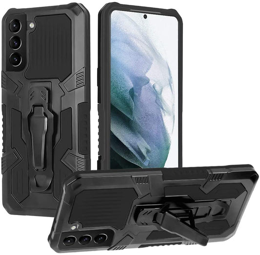 Phone Warrior Multi-function Bracket Belt Clip Case For Samsung S21FE