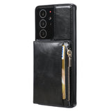 New Upgrade Multifunctional Wallet Zipper Phone Case  For Samsung S21 Ultra 5G