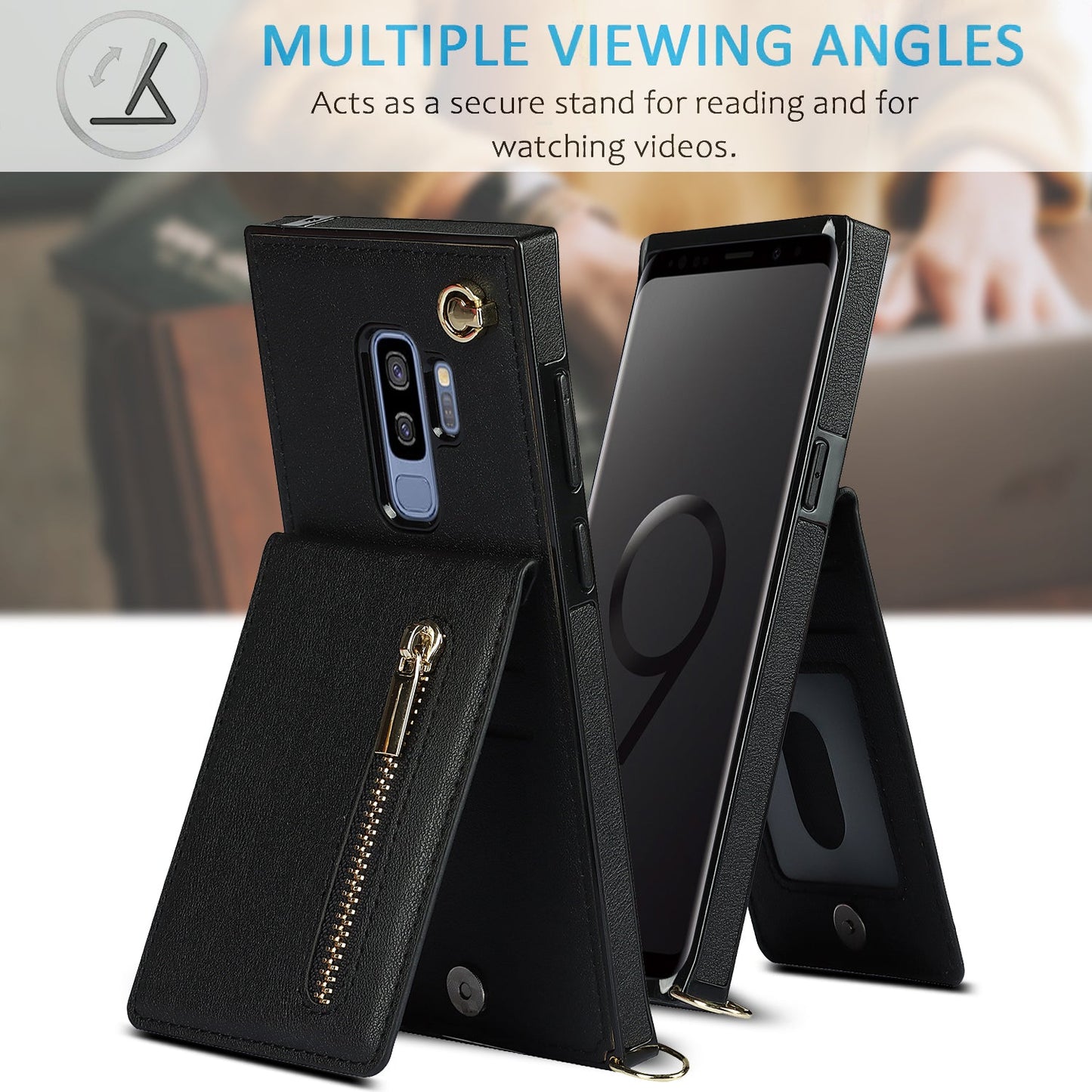 New Crossbody Zipper Wallet Phone Case For Samsung S9 Plus