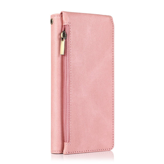Luxuriöses Leder-Reißverschluss-Etui mit mehreren Kartenfächern für Samsung A-Serie
