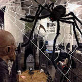 Halloween decoration cobweb and spider