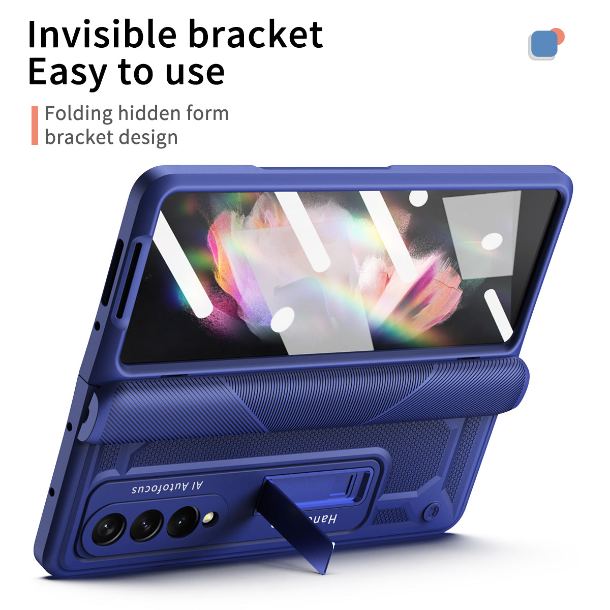 Luxuriöses Scharnier-Ständer Magnetisches Metallhalterung-Case für Samsung Galaxy Z Fold3 5G