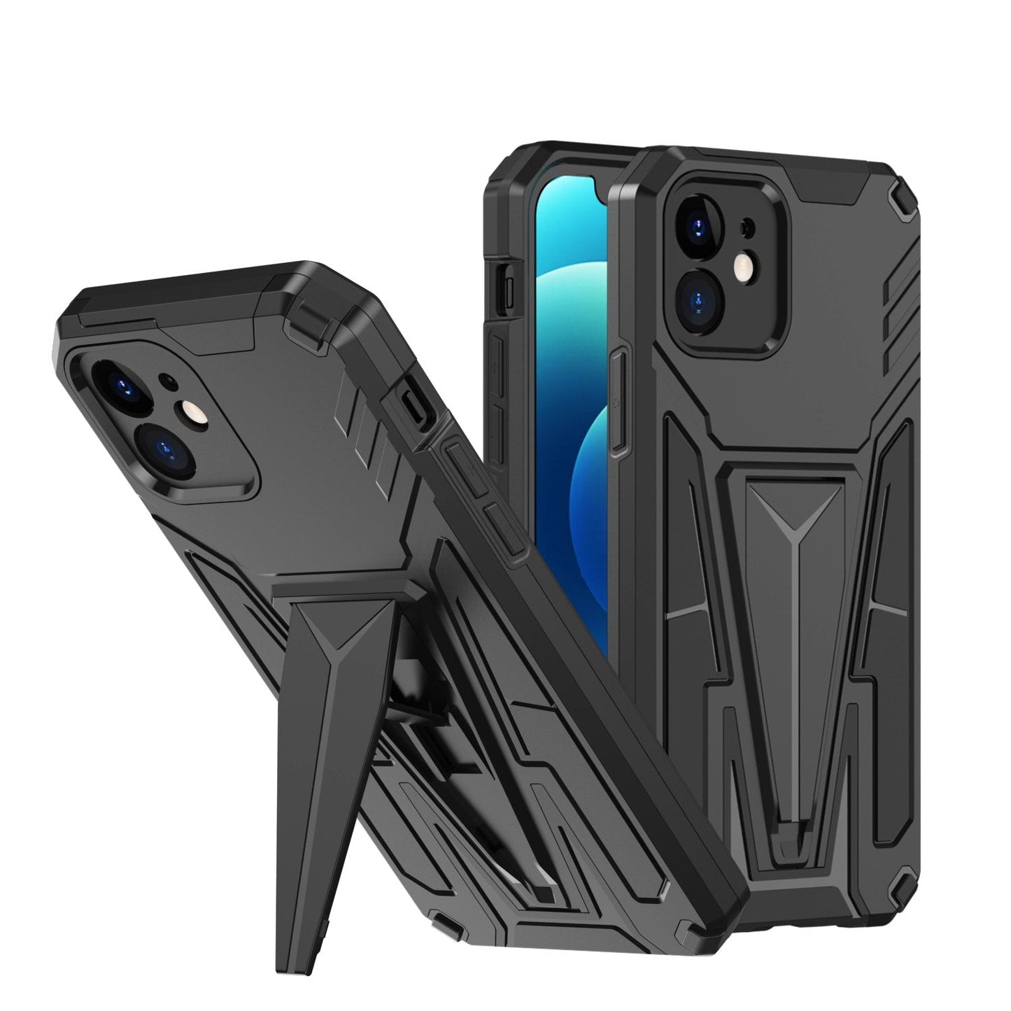 Nouvelle coque de téléphone magnétique avec support en armure extraordinaire pour iPhone