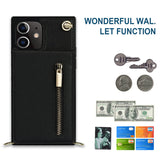 New Crossbody Zipper Wallet Phone Case For iPhone