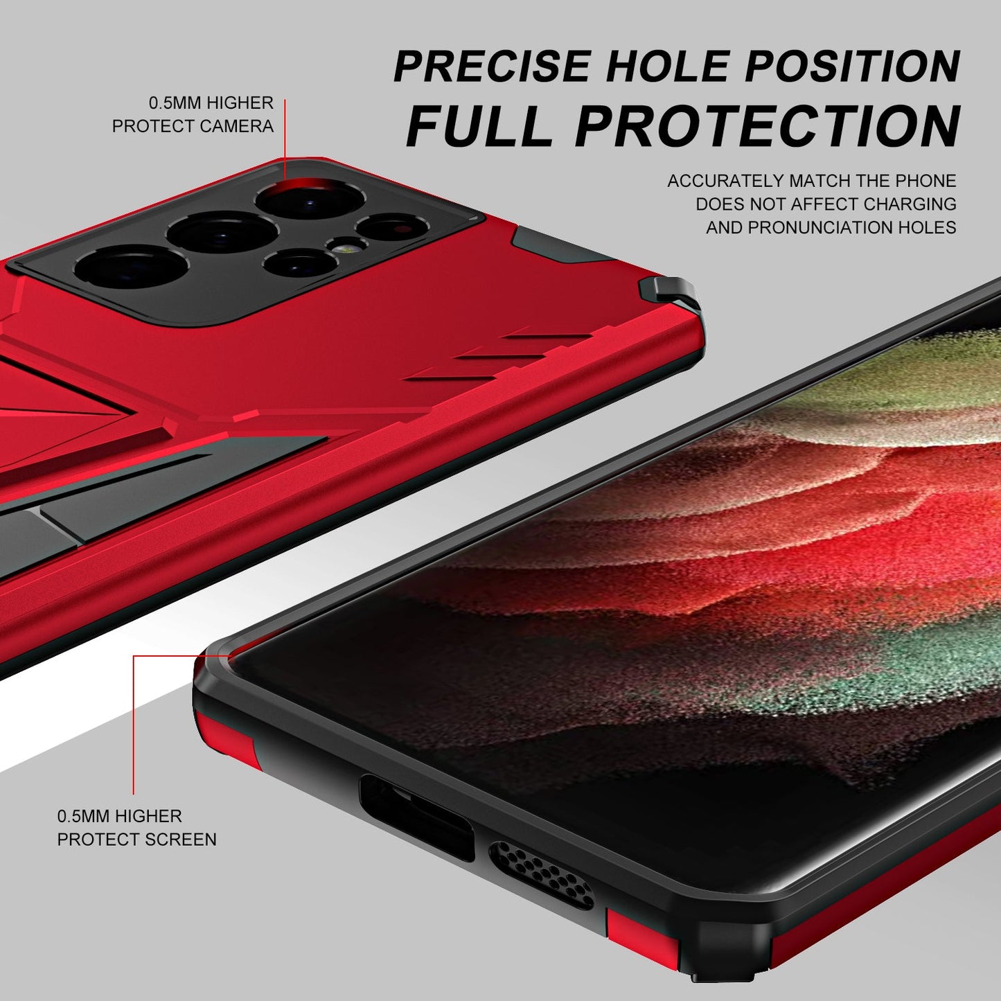 Neue Außergewöhnliche Armor Bracket Magnetische Handyhülle für Samsung S21 Ultra 5G