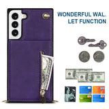 New Crossbody Zipper Wallet Phone Case For Samsung S21FE