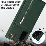 New Crossbody Zipper Wallet Phone Case For Samsung S20