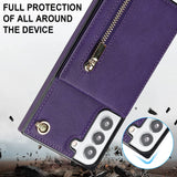 New Crossbody Zipper Wallet Phone Case For Samsung S21FE