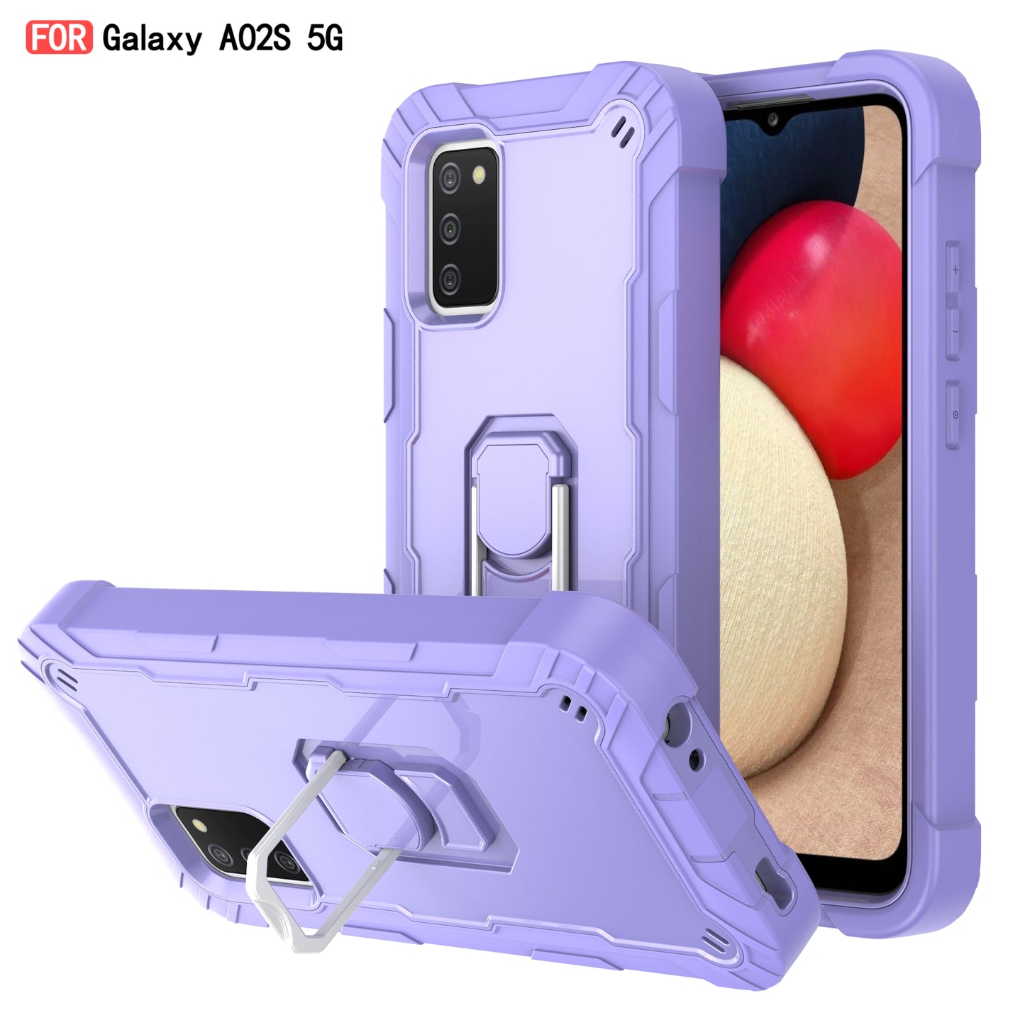 Schutzhülle mit Ständer und Stoßschutz für Samsung A02S (EU)