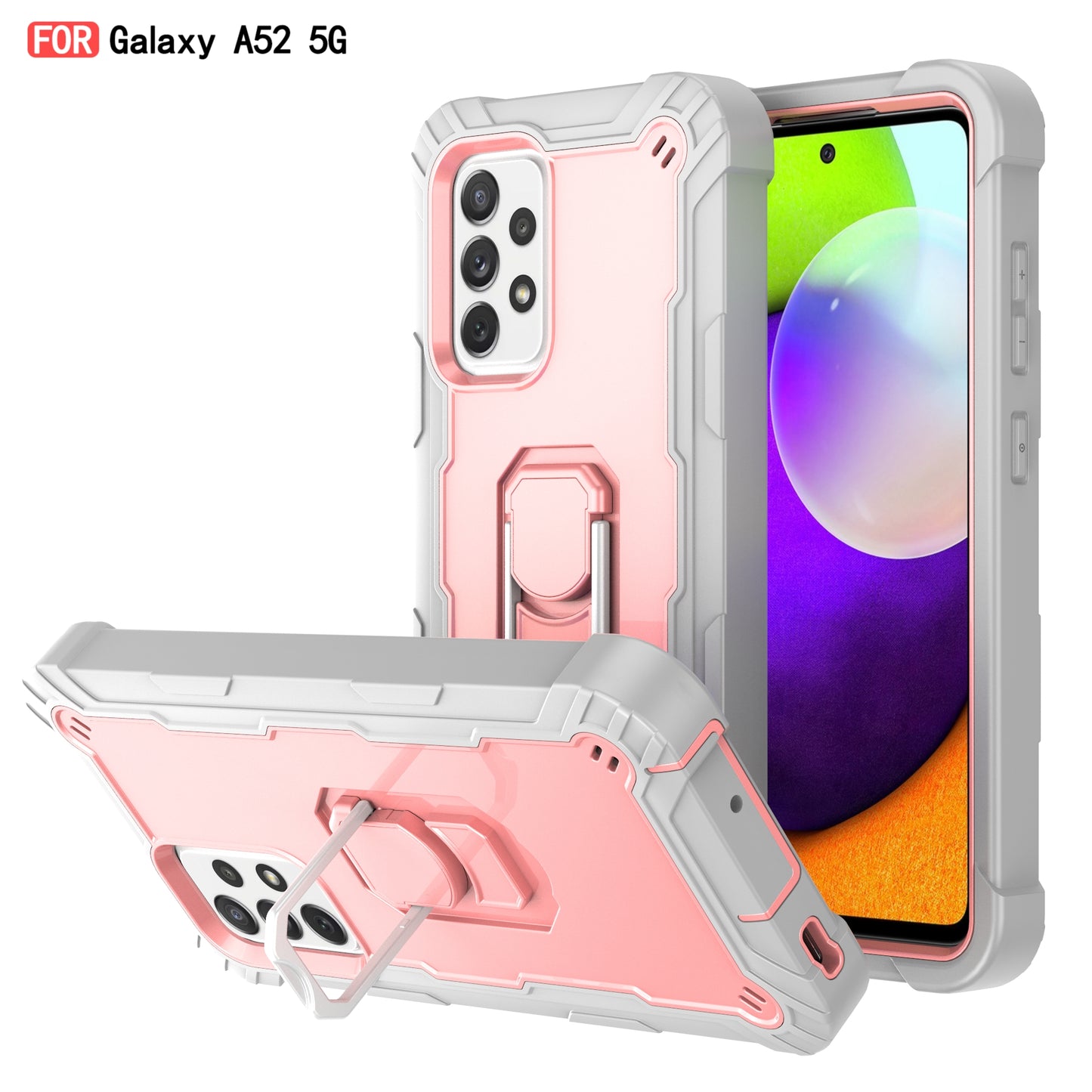 Stoßfeste Hülle mit Hardware-Halterung für Samsung A52 5G