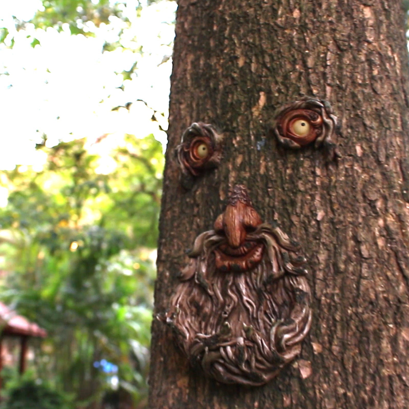 Decor Outdoor Tree Art – Resin Beard Old Man Faces Decorations