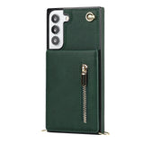 New Crossbody Zipper Wallet Phone Case For Samsung S21FE