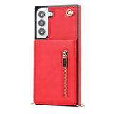 New Crossbody Zipper Wallet Phone Case For Samsung S21FE