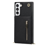 New Crossbody Zipper Wallet Phone Case For Samsung S21FE