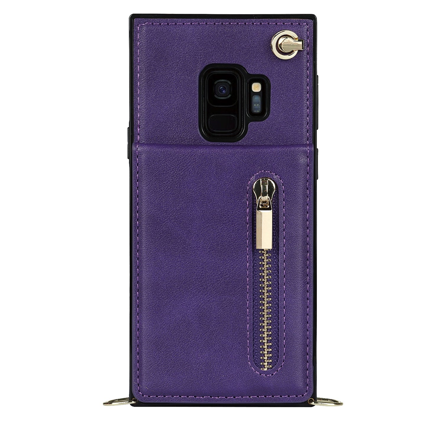 Neue Umhänge-Reißverschluss-Brieftaschen-Handyhülle für Samsung S9