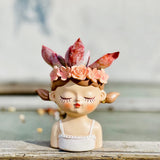 Little Girl Resin Flower Pot