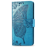 Luxury Embossed Butterfly Leather Wallet Flip Case For Samsung Galaxy S21 Series